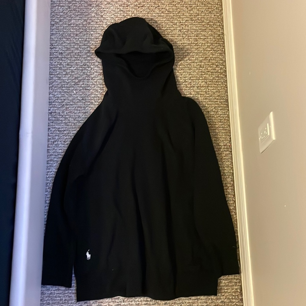 Polo hoodie medium black